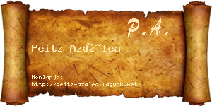 Peitz Azálea névjegykártya